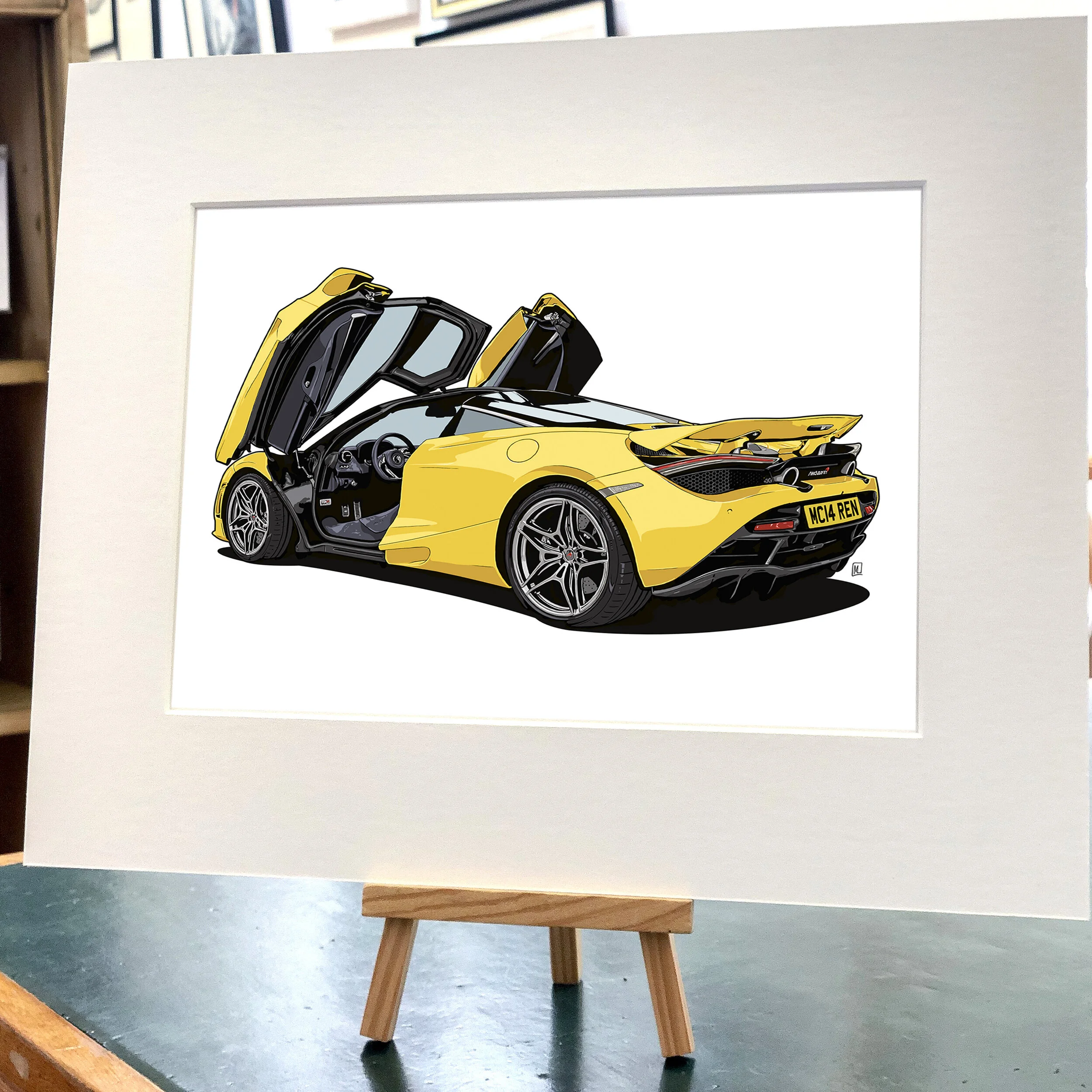 McLaren Classic F1 British super car open edition artwork print